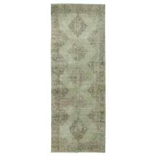 Green Hallway Runner. Kitchen Rug. Handmade Corridor Rug. Stair Rug. Entryway Rug
