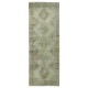 Green Hallway Runner. Kitchen Rug. Handmade Corridor Rug. Stair Rug. Entryway Rug