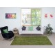 Green Color Modern Area Rug with Medallion Design. Hand-Knotted in Turkey