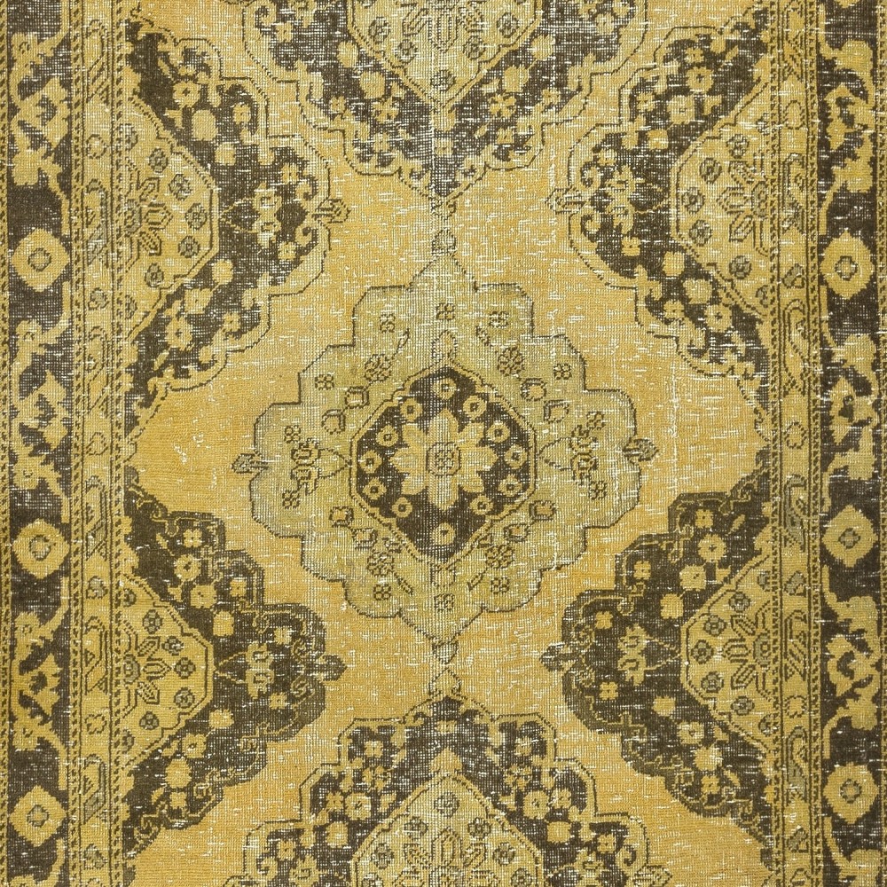Handmade Hallway Runner. Kitchen Rug. Corridor Rug. Yellow Color Stair Rug