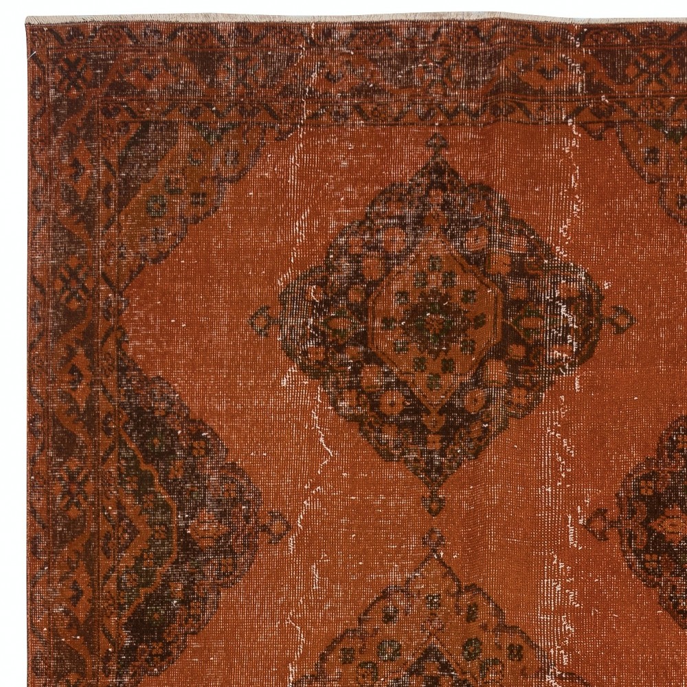 Orange Hallway Runner. Kitchen Rug. Handmade Corridor Rug. Stair Rug. Entryway Rug