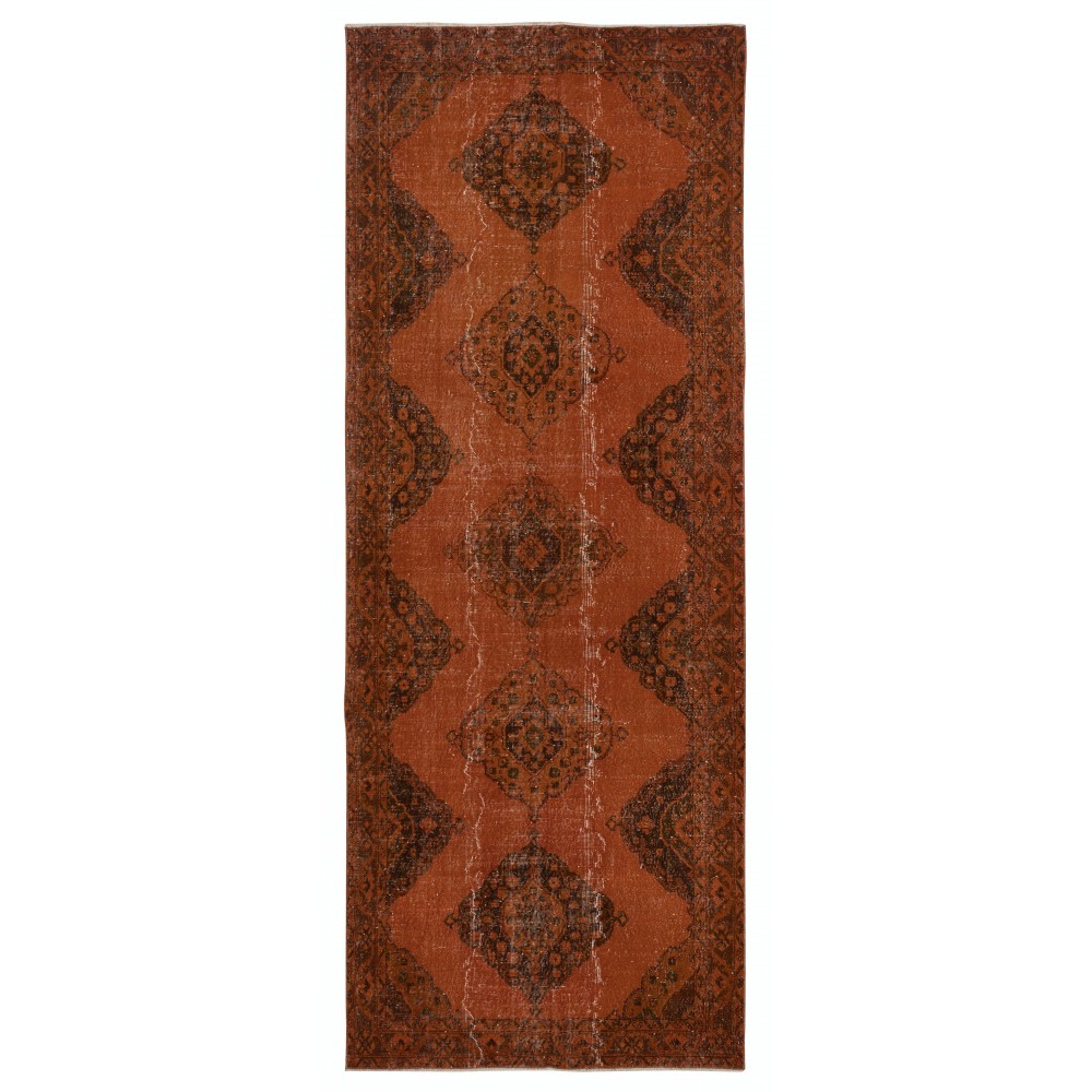 Orange Hallway Runner. Kitchen Rug. Handmade Corridor Rug. Stair Rug. Entryway Rug