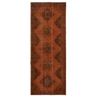 Orange Hallway Runner. Kitchen Rug. Handmade Corridor Rug. Stair Rug. Entryway Rug