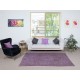 Vintage Handmade Turkish Area Rug redyed in Purple Color for contemporary interiors