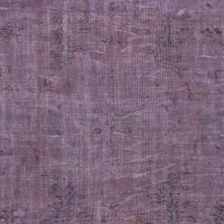 Vintage Handmade Turkish Area Rug redyed in Purple Color for contemporary interiors