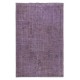 Vintage Handmade Turkish Area Rug redyed in Purple Color for contemporary interiors