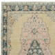 Vintage Handmade Turkish Area Rug with Medallion Design