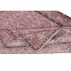 Hand-Made Floral Design Wool Rug from Turkey. Pink Color Re-Dyed Area Rug