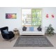 Modern Flower Design Area Rug in Blue, Hand-woven and Hand-knotted in Turkey