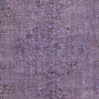 Vintage Handmade Turkish Area Rug redyed in Purple Color for contemporary interiors