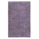 Vintage Handmade Turkish Area Rug redyed in Purple Color for contemporary interiors