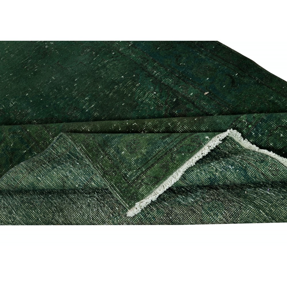 Dark Green Hallway Runner. Kitchen Rug. Handmade Corridor Rug. Stair Rug. Entryway Rug