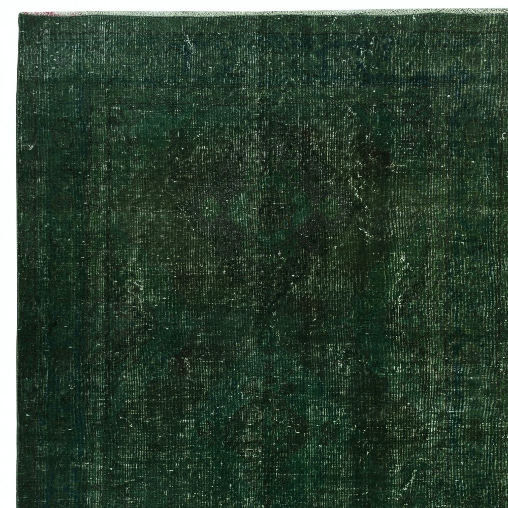Dark Green Hallway Runner. Kitchen Rug. Handmade Corridor Rug. Stair Rug. Entryway Rug