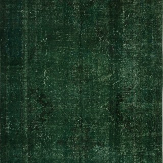 Dark Green Hallway Runner. Kitchen Rug. Handmade Corridor Rug. Stair Rug. Entryway Rug