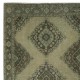 Green Hallway Runner. Kitchen Rug. Handmade Corridor Rug. Stair Rug