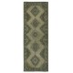 Green Hallway Runner. Kitchen Rug. Handmade Corridor Rug. Stair Rug
