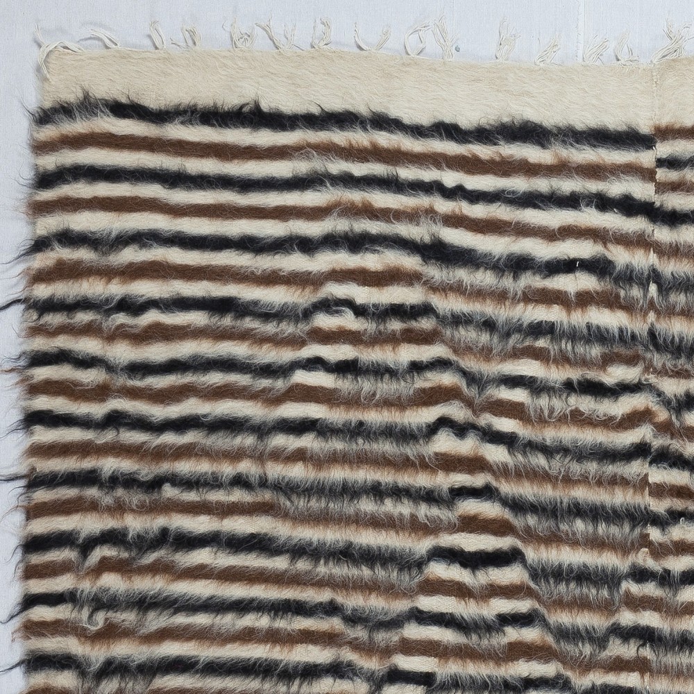 Flatweave Wool Kilim Rug. Siirt Blanket. New Bed Cover. Striped Throw. Wall Hanging