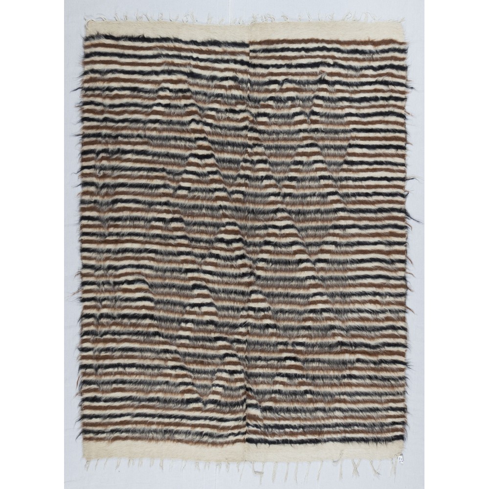 Flatweave Wool Kilim Rug. Siirt Blanket. New Bed Cover. Striped Throw. Wall Hanging