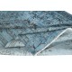 Contemporary Hand Knotted Turkish Wool Area Rug Re-Dyed in Blue Color