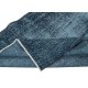 Modern Area Rug Overdyed in Solid Blue, Hand-woven and Hand-knotted in Turkey