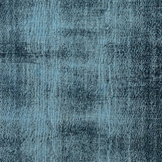 Modern Area Rug Overdyed in Solid Blue, Hand-woven and Hand-knotted in Turkey