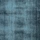 Modern Area Rug Overdyed in Solid Blue, Hand-woven and Hand-knotted in Turkey