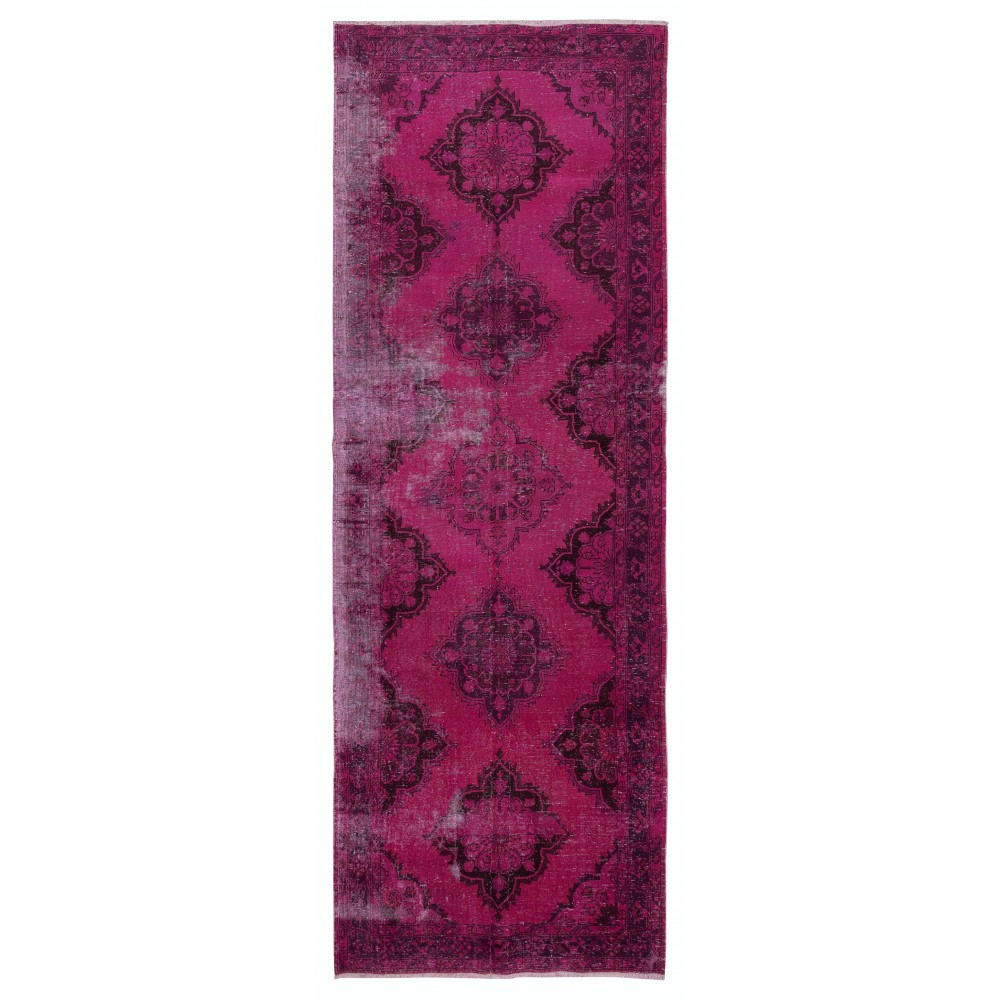 Handmade Hallway Runner. Kitchen Rug. Corridor Rug. Pink Color Stair Rug. Entryway Rug