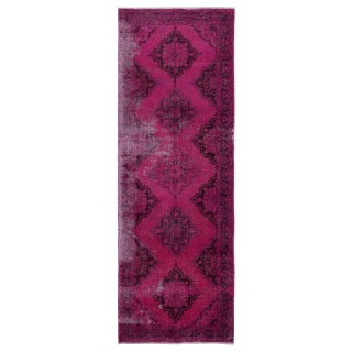 Handmade Hallway Runner. Kitchen Rug. Corridor Rug. Pink Color Stair Rug. Entryway Rug
