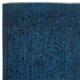 Contemporary Handmade Navy Blue Color Area Rug, Hand Knotted Turkish Floor Covering