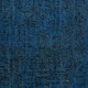 Contemporary Handmade Navy Blue Color Area Rug, Hand Knotted Turkish Floor Covering