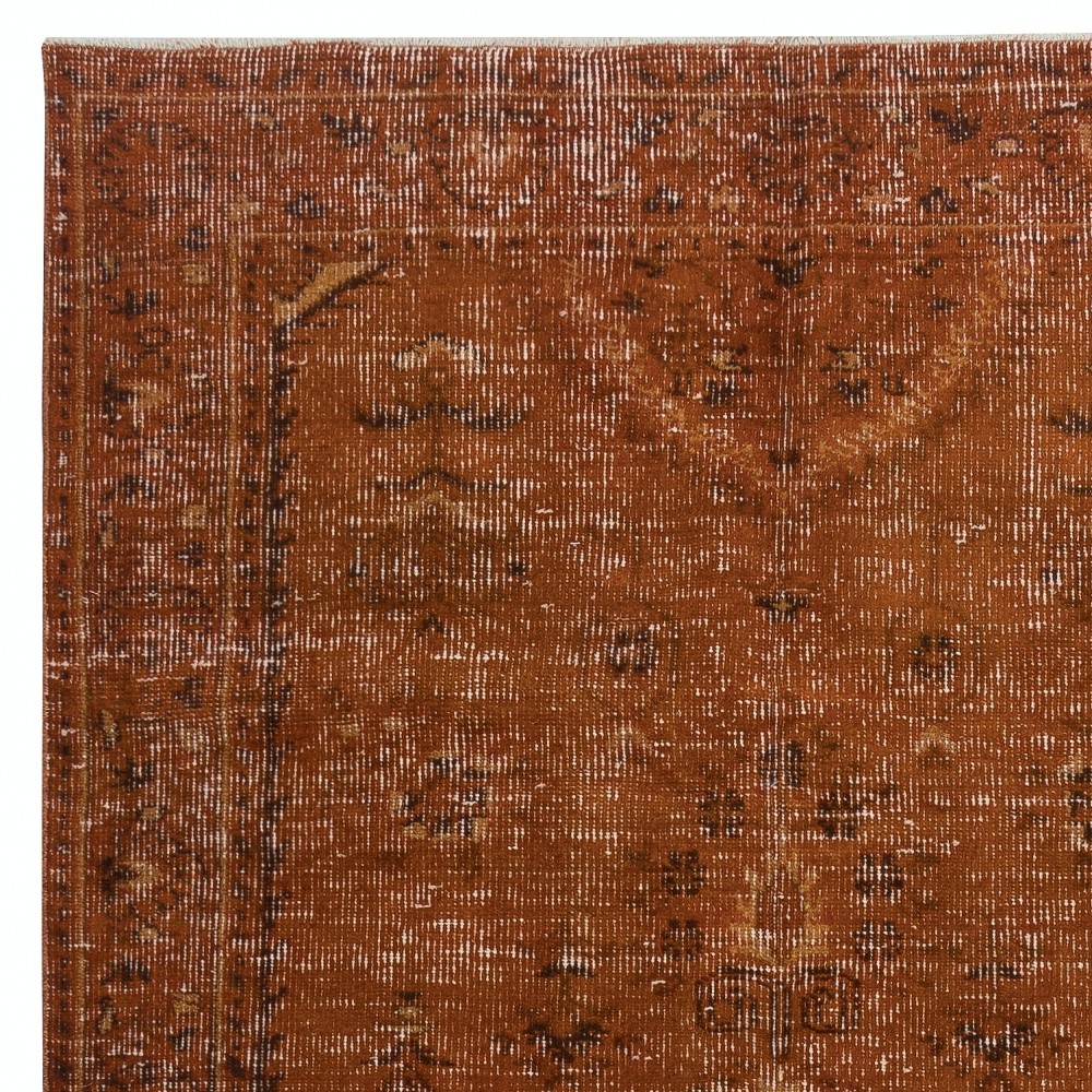 Orange Handmade Turkish Area Rug for Living Room, Entrance, Bedroom, Dining Room & Kids Room
