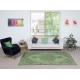 Authentic Handmade Green Color Turkish Area Rug for Modern Interiors
