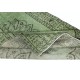 Authentic Handmade Green Color Turkish Area Rug for Modern Interiors