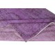 Turkish Floor Rug in Purple Color, Modern Hand Knotted Rug for Kitchen and Living Room