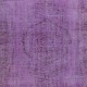 Turkish Floor Rug in Purple Color, Modern Hand Knotted Rug for Kitchen and Living Room