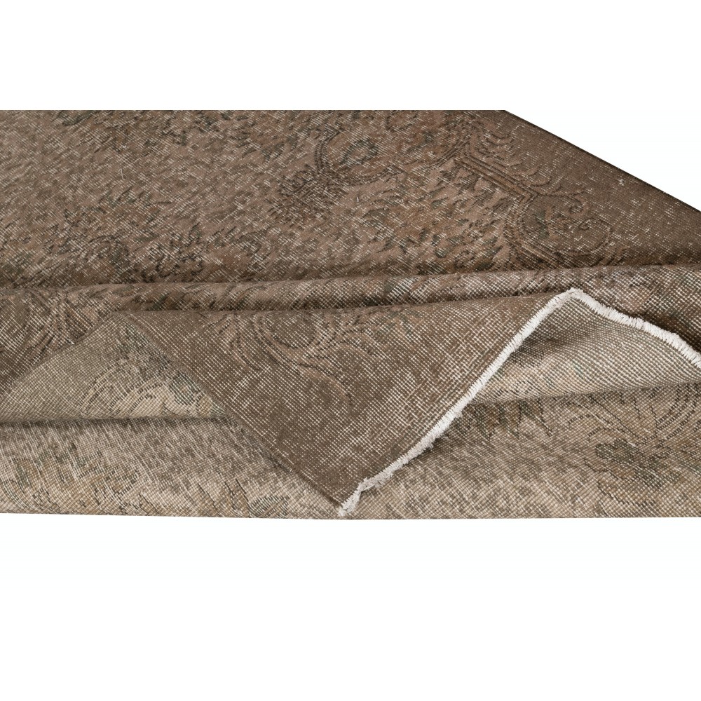 Modern Wool Area Rug. Handmade in Turkey. Brown Color Living Room Rug