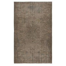 Brown Color Wool Area Rug for Living Room Decor. Handmade in Turkey