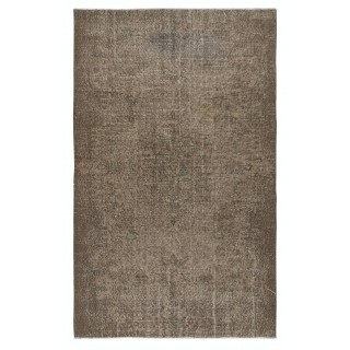 Brown Color Wool Area Rug for Living Room Decor. Handmade in Turkey