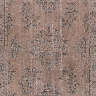 Modern Pink Color Area Rug. Handmade Turkish Floor Rug. Bohemian Home Decor
