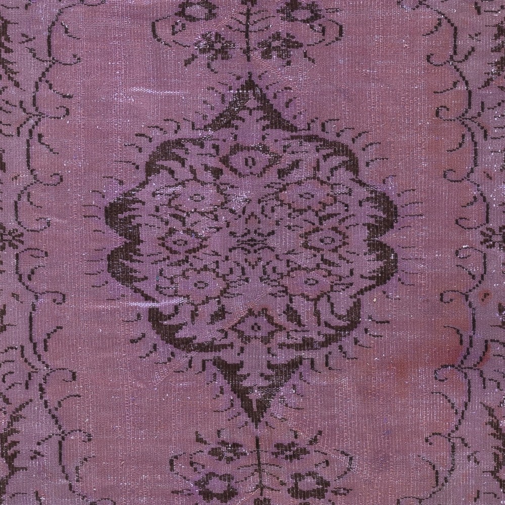Handmade Anti-bacterial Area Rug, Purple Color Hand Knotted Turkish Rug