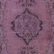 Handmade Anti-bacterial Area Rug, Purple Color Hand Knotted Turkish Rug
