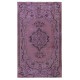 Handmade Anti-bacterial Area Rug, Purple Color Hand Knotted Turkish Rug