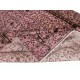 Hand-Made Floral Patterned Wool Rug from Turkey. Pink Color Re-Dyed Area Rug