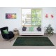 Modern Handmade Turkish Wool Area Rug in Dark Green
