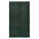 Modern Handmade Turkish Wool Area Rug in Dark Green