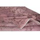 Vintage Handmade Turkish Wool Area Rug redyed in Pink Color for contemporary interiors