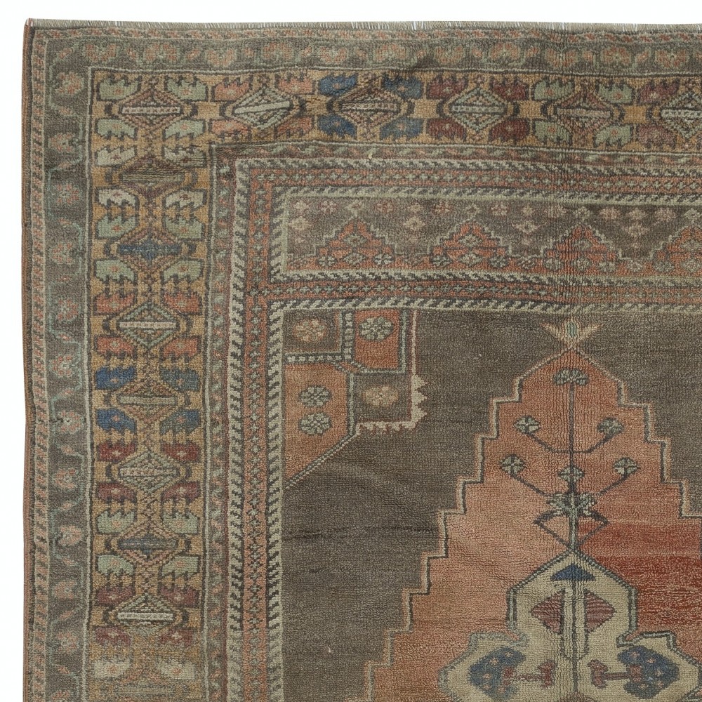 Vintage Handmade Turkish Village Rug, 100% Wool