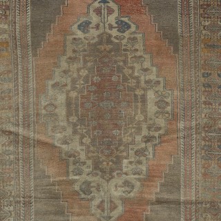 Vintage Handmade Turkish Village Rug, 100% Wool