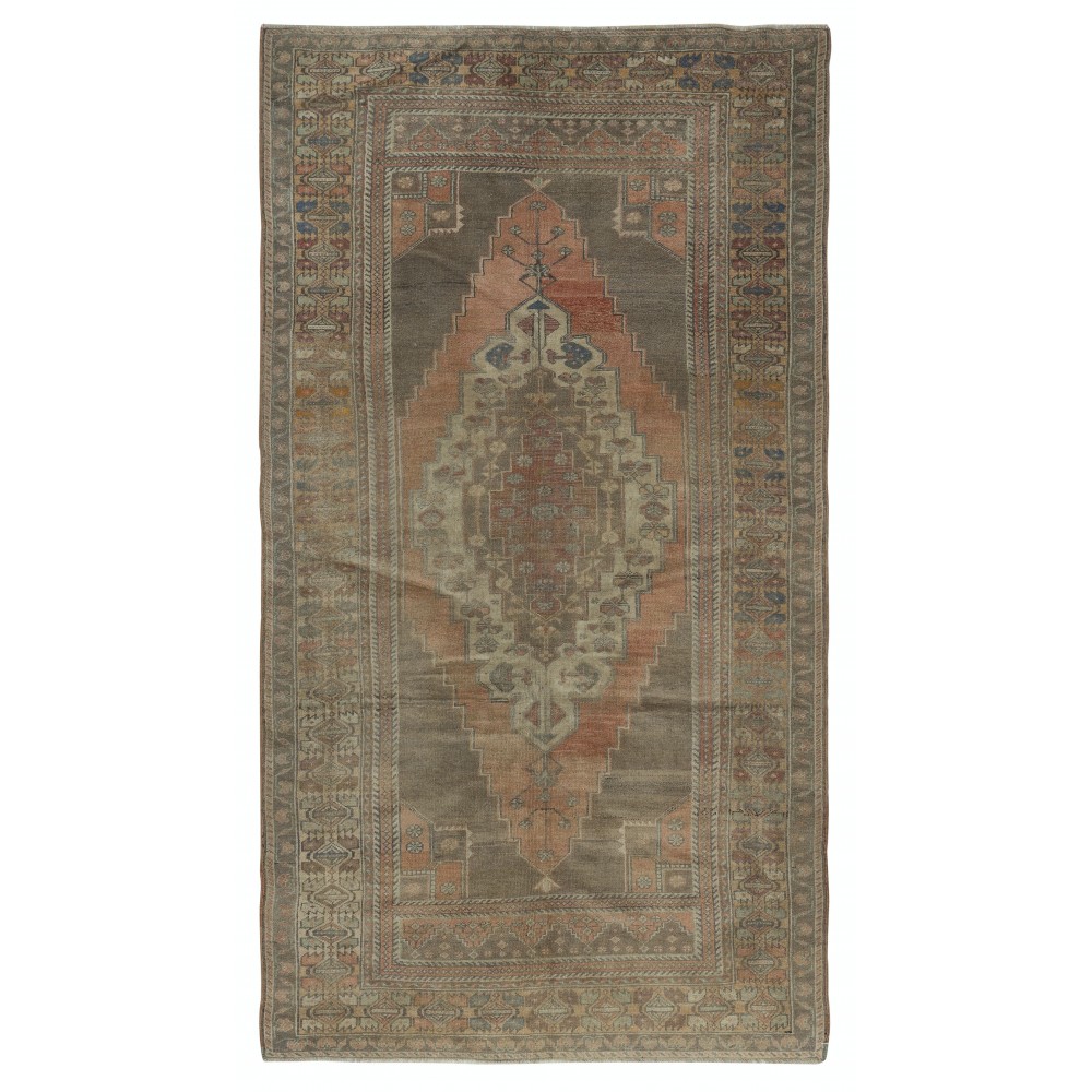 Vintage Handmade Turkish Village Rug, 100% Wool