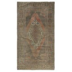 Vintage Handmade Turkish Village Rug, 100% Wool